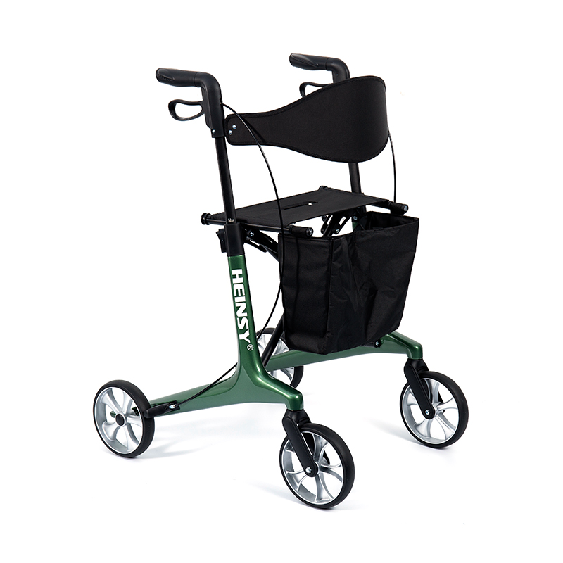 HES-R306 Lightweight Rollator – Natitiklop, TPR Wheels, Naaayos, 150kg na Kapasidad ng Timbang