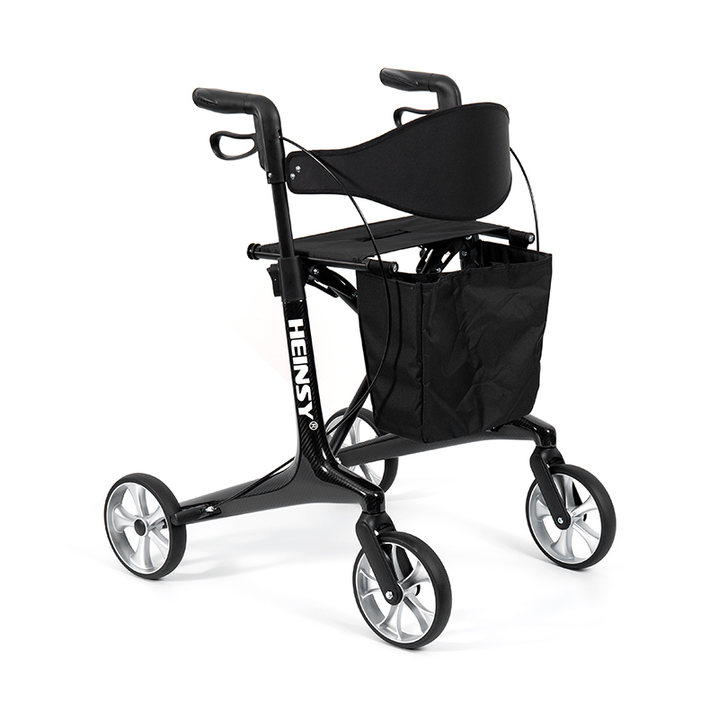 HES-R306 Lightweight Rollator – Natitiklop, TPR Wheels, Naaayos, 150kg na Kapasidad ng Timbang